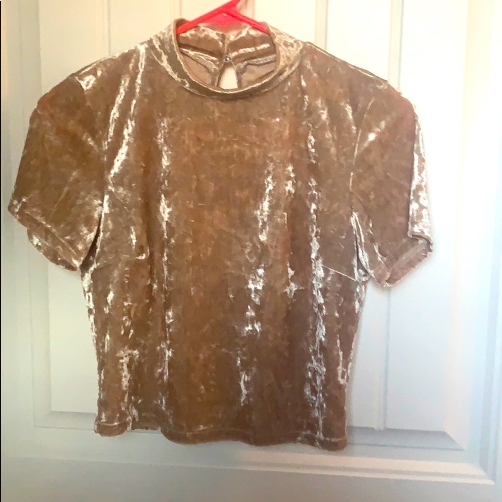 Velour crop top